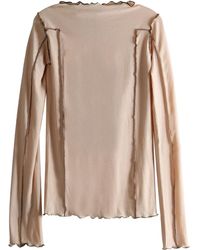 Baserange - Seam-Detail Ribbed Top - Lyst