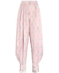 Genny - Patterned Pleated Trousers - Lyst