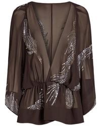 16Arlington - Tula Embellished Long-Sleeve Top - Lyst