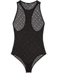 Palm Angels - Sheer-lace Logo Body - Lyst