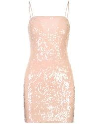 Alice + Olivia - Delora Sequin-Embellished Mini Dress - Lyst