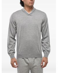 Corneliani - Shawl-Collar Wool Sweater - Lyst