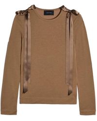 Simone Rocha - Bow-Detail Long-Sleeve T-Shirt - Lyst
