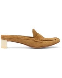 MM6 by Maison Margiela - Leather Slippers - Lyst