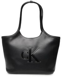 Calvin Klein - Logo-Detail Shoulder Bag - Lyst