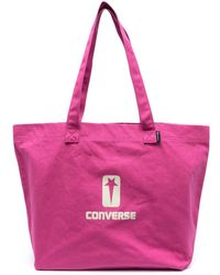 Converse - Logo-print canvas tote bag - Lyst