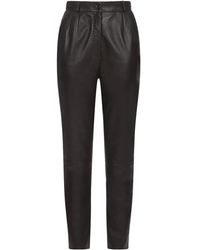 Dolce & Gabbana - Leren Broek - Lyst