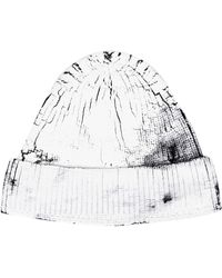 Vetements Bemalte Mütze mit Risseffekt - Weiß