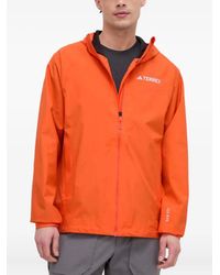 adidas - Hooded Zip-Front Jacket - Lyst