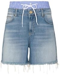 Gaelle Paris - Shorts Met Dubbele Taille En Franje - Lyst