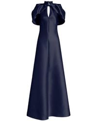 Alberta Ferretti - Cut-Out Cape-Sleeves Maxi Dress - Lyst