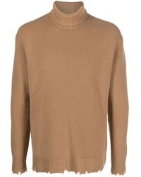 Laneus - Ripped Wool Sweatshirt - Lyst