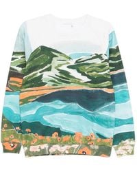 Chloé - Graphic-Print Crew Neck Sweatshirt - Lyst