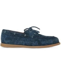 Etro - Paisley-Print Suede Loafers - Lyst