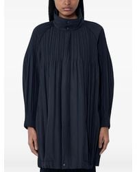 Pleats Please Issey Miyake - High-Neck Pleated Coat - Lyst