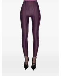 Mugler - Leggings Mit Hohem Bund - Lyst