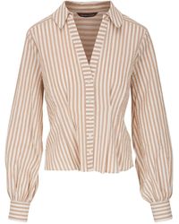 Veronica Beard - Amelia Striped Cotton Shirt - Lyst