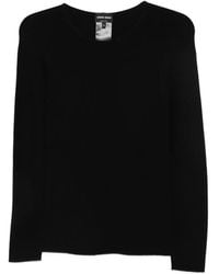 Giorgio Armani - Fine-Knit Round-Neck Sweater - Lyst