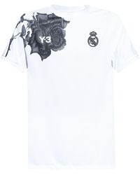 Y-3 - X Real Madrid Warm Up T-Shirt mit Rosen-Print - Lyst