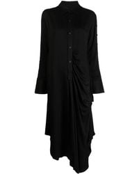 Yohji Yamamoto - ロングスリーブ シャツドレス - Lyst