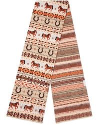 Stella McCartney - Fair Isle Horse Horseshoe Pattern Scarf - Lyst