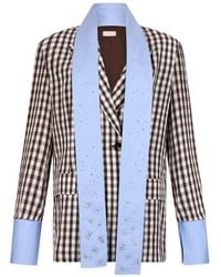 Liu Jo - Blazer With Bejewelled Scarf - Lyst