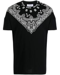 Philipp Plein - Ss Paisley-print Round-neck T-shirt - Lyst