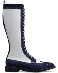 Thom Browne - Longwing Suede Knee-High Boots - Lyst