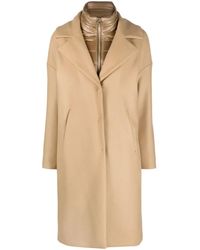 Herno - Padded-Collar Single-Breasted Coat - Lyst