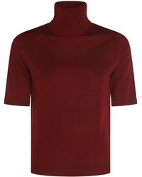 Allude - Kurzärmeliger Rollkragenpullover - Lyst