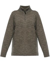 Maison Margiela - Quarter-Zip Knitted Sweater - Lyst