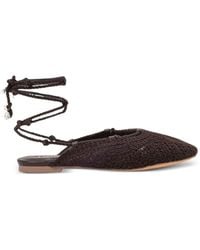 Twinset - Mules Plates En Crochet À Lacets - Lyst