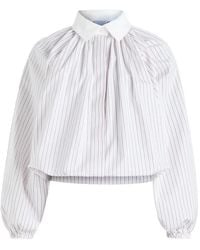 Patou - Camisa A Rayas Con Manga Balloon - Lyst