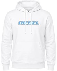 DIESEL - Logo-Print Pouch-Pocket Hoodie - Lyst