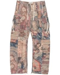 ERCOLE STUDIO - Tapestry-Print Jeans - Lyst