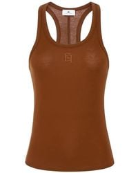 Elisabetta Franchi - Embroidered-Logo Tank Top - Lyst