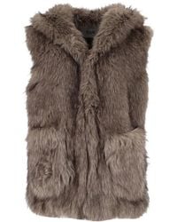 ELEH - Faux-Fur Hooded Gilet - Lyst