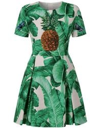 Dolce & Gabbana - Banana Leaf-Print Pineapple-Motif Mini Dress - Lyst