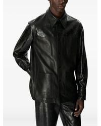 Marine Serre - Glossy Moon Leather Shirt - Lyst