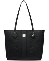 MCM - Small Liz Embossed Leather Tote Bag - Lyst