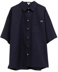 Loewe - Anagram-Embroidered Short-Sleeve Shirt - Lyst