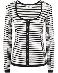 Elisabetta Franchi - Tricot Squared Neck Sweater - Lyst