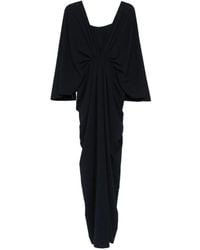 Amsale - Draped V-Neck Maxi Dress - Lyst