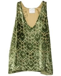 forte_forte - Damask-Pattern Velvet Top - Lyst
