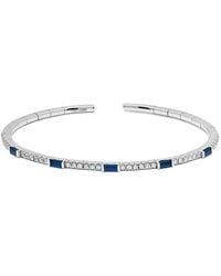 Jewels Aficionado - 18K Sapphire Diamond Cuff - Lyst