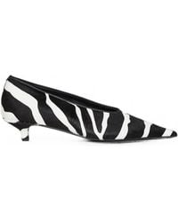 TOTEME - Zebra-Print Pony-Hair Heeled Pumps - Lyst