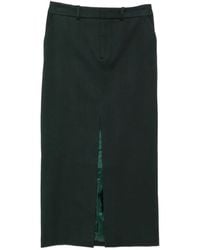 Frankie Shop - Herringbone Front-Slit Midi Skirt - Lyst