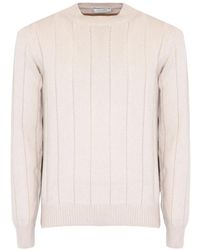 Cruciani - Ribbed-Knit Crew-Neck Sweater - Lyst