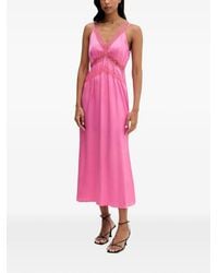 Never Fully Dressed - Lace-Trim V-Neck Midi Dress - Lyst