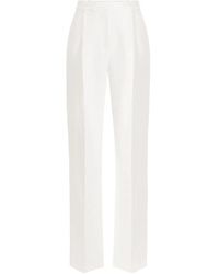 Elisabetta Franchi - Pleated Crepe Tailored Trousers - Lyst